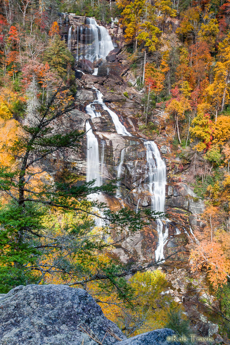 Whitewater Falls Vertical Autumn