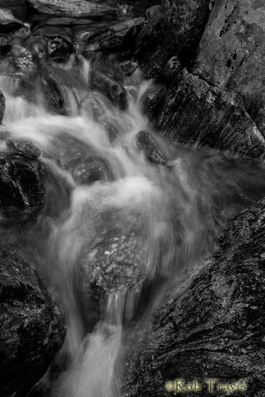 River Patterns in Black and White. 