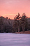 Morning Sky on Frozen Lake