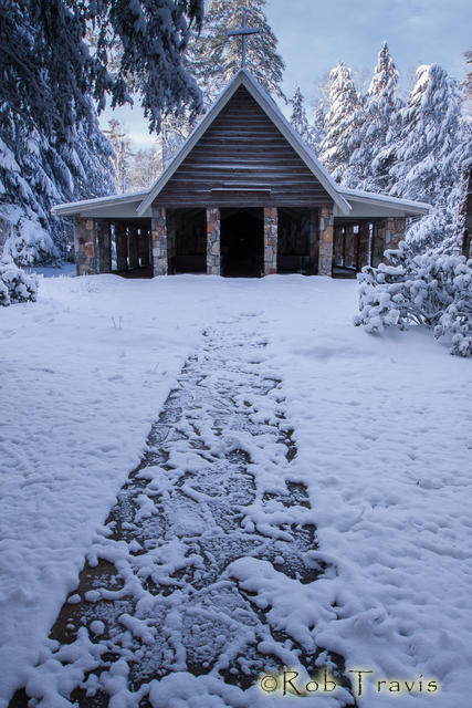 Faith Memorial Chapel in Snow