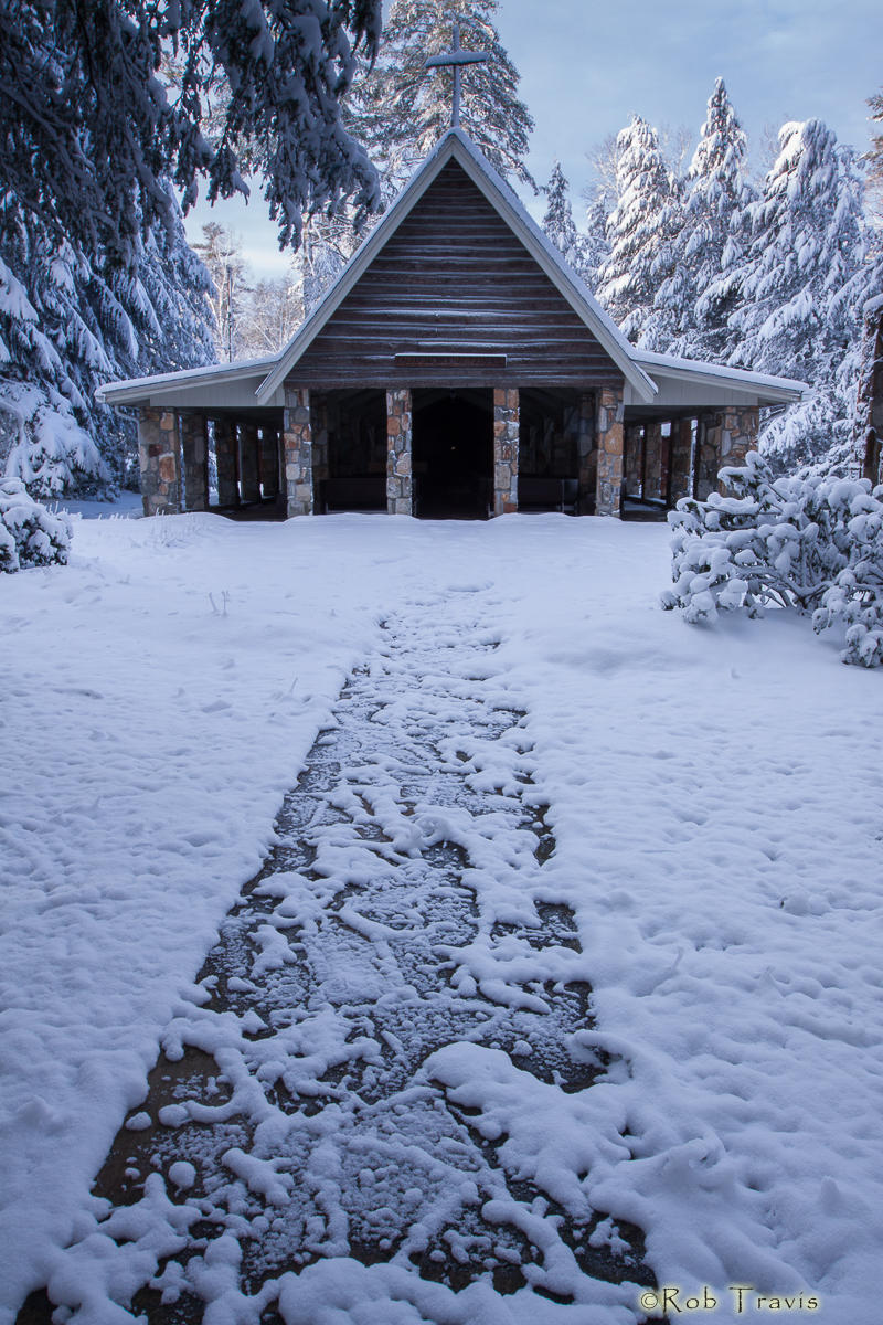 Faith Memorial Chapel in Snow