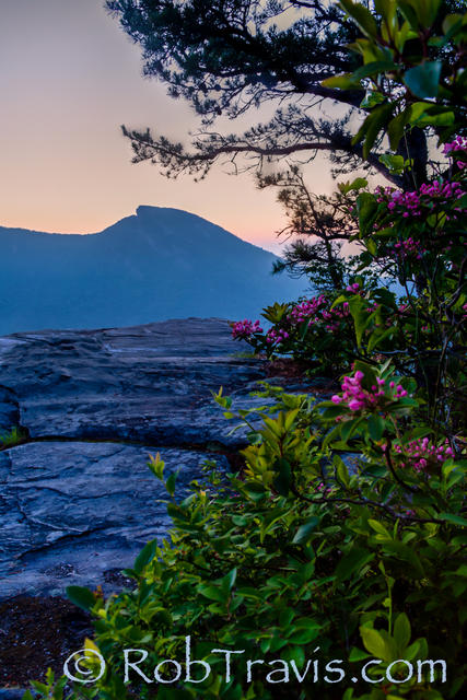 Waiting for sunrise at Linville Gorge