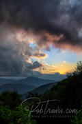 Sunset view of Cold Mountain off the Blue Ridge Parkway near Mount Pisgah