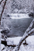 Hooker Falls in Winter. DuPont State Forest