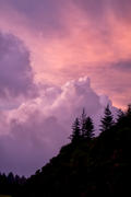 Magenta Clouds in Evening Light